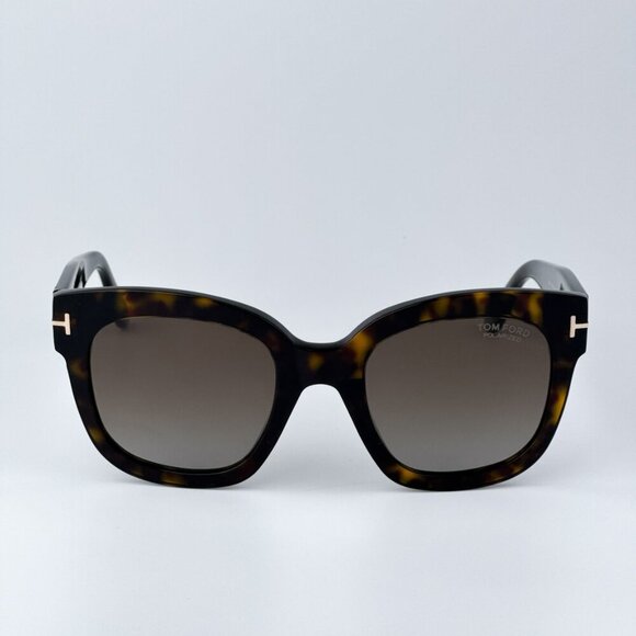 Tom Ford Women Havana Brown Square BRAND NEW Sunglasses BEATRIX FT0613/S 52H - Picture 5 of 9